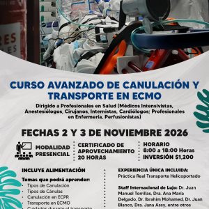 Curso avanzado de canulación y transporte en ECMO