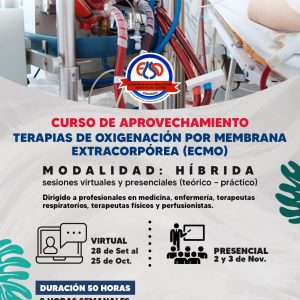 Curso de aprovechamiento terapias de oxigenación por membrana extracorpórea (ECMO)